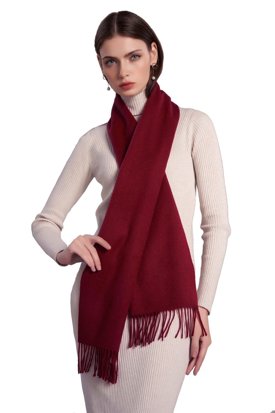 8328 100% Pure Cashmere Solid Colour Scarf- Classic Plain Warm Soft Scarf
